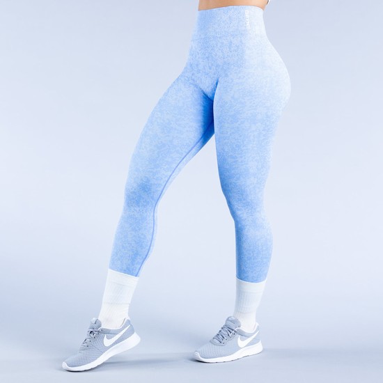 Leggings Dfyne Revive Femme Camouflage Bleu | 03982-ZLHC