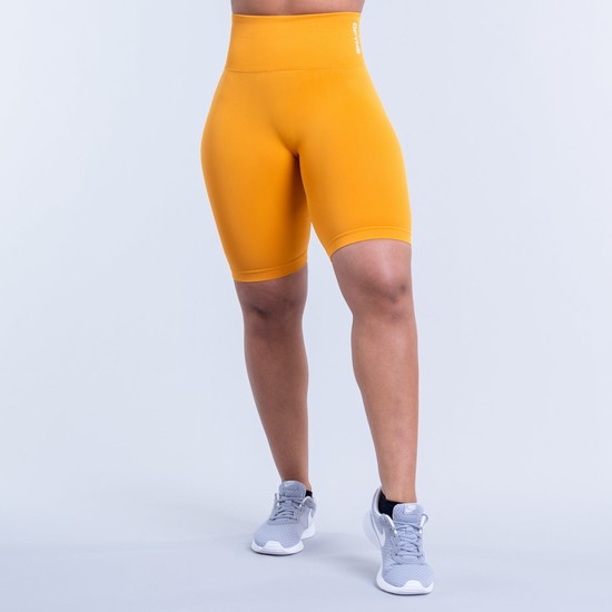 Shorts Dfyne Dynamic Femme Moutarde Jaune | 80546-UZVI