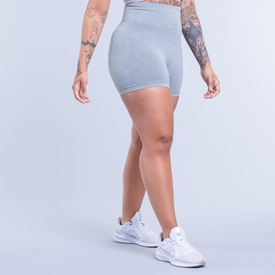 Shorts Dfyne Valkyrie Acid Wash Femme Vert | 87356-WOBU