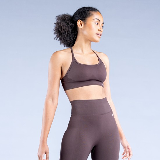 Soutien Gorge Sport Dfyne Dynamic Backless Femme Chocolat Marron | 08529-WNPV