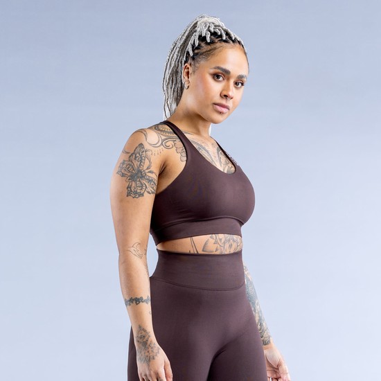 Soutien Gorge Sport Dfyne Dynamic Femme Chocolat Marron | 16702-DONB