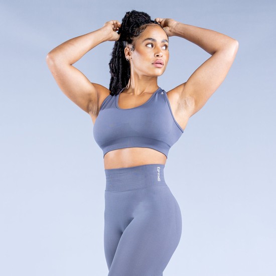 Soutien Gorge Sport Dfyne Dynamic Seamless Femme Grise Foncé | 71290-JHMI