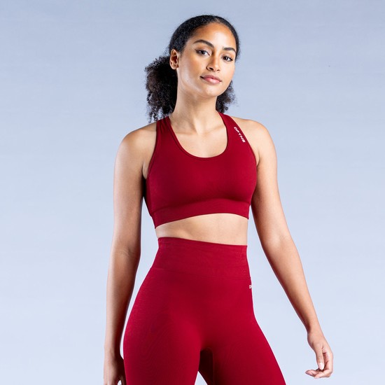 Soutien Gorge Sport Dfyne Dynamic Seamless Femme Rouge | 73025-LJTH