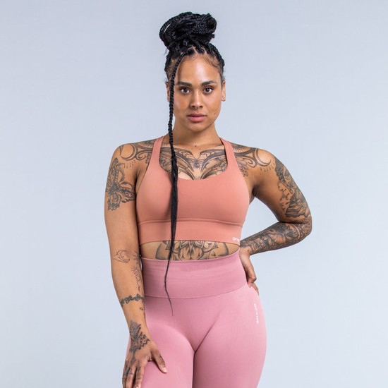 Soutien Gorge Sport Dfyne Origin Medium-Support Femme Rouge Foncé | 78536-DTVG