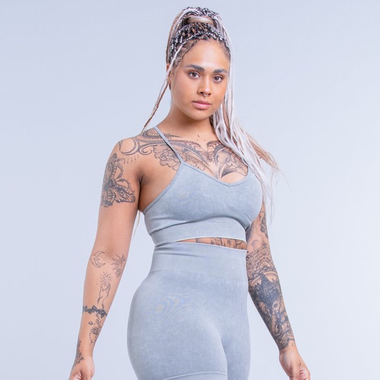 Soutien Gorge Sport Dfyne Valkyrie Acid Wash Femme Vert | 73965-FMUN