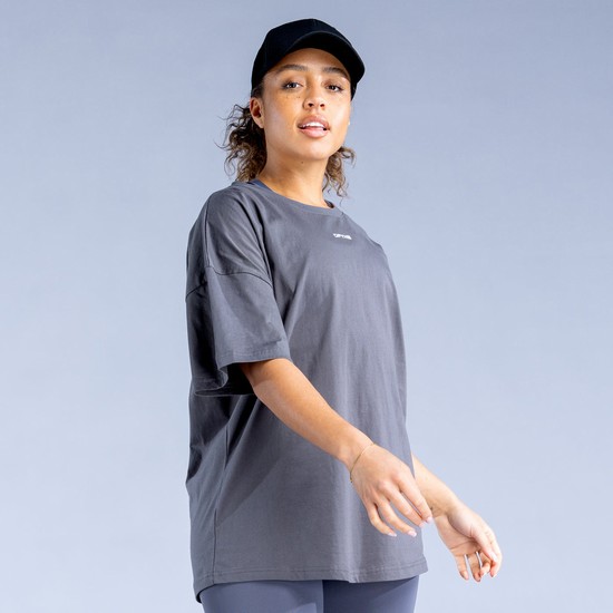 Sweats Dfyne Luxe Revive Oversized T Femme Grise Foncé | 93475-LCTR