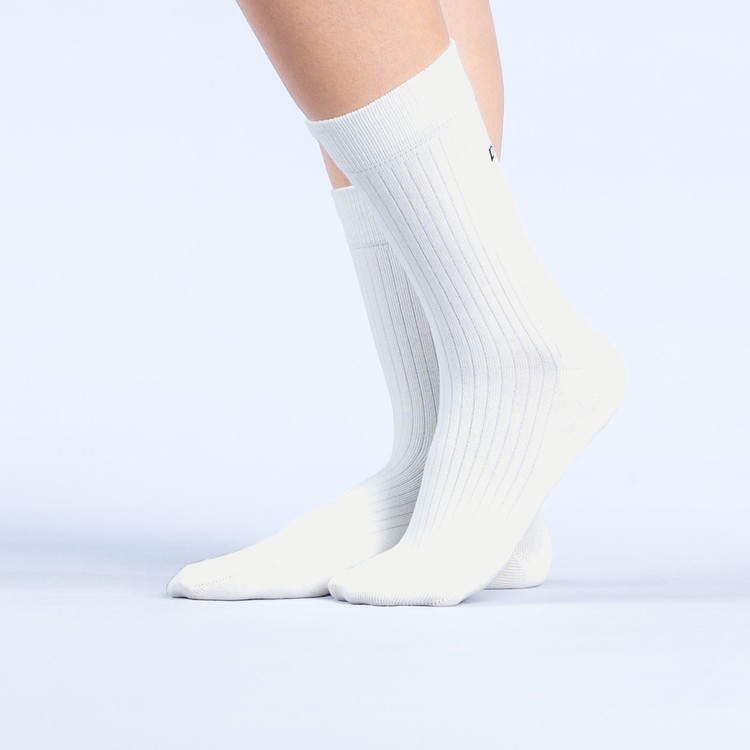 Chaussettes Dfyne Revive Crew Femme Blanche | 30678-VDSR