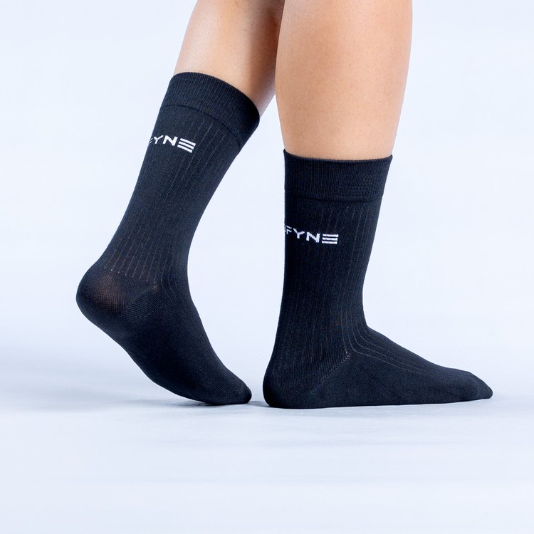 Chaussettes Dfyne Revive Crew Femme Noir | 97206-EZGV