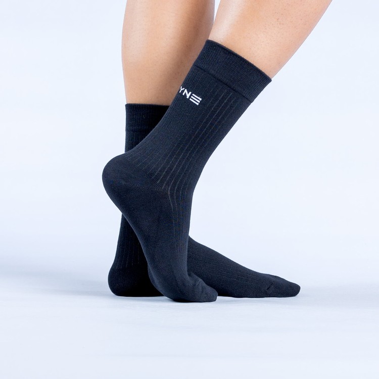 Chaussettes Dfyne Revive Crew Femme Noir | 97206-EZGV