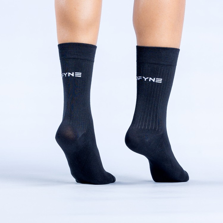 Chaussettes Dfyne Revive Crew Femme Noir | 97206-EZGV