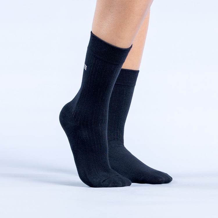 Chaussettes Dfyne Revive Crew Femme Noir | 97206-EZGV