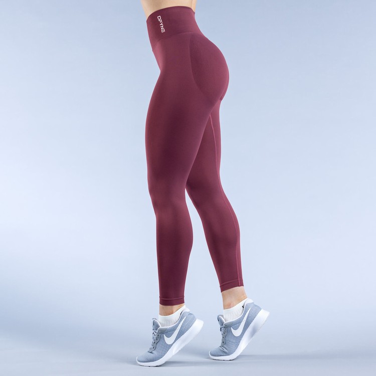 Leggings Dfyne Dynamic Femme Bordeaux | 09357-QGOC