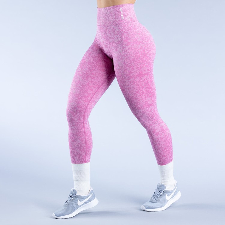 Leggings Dfyne Revive Femme Camouflage Rose Foncé | 63701-WSRD
