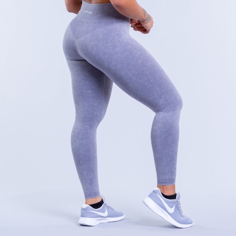 Leggings Dfyne Valkyrie Acid Wash Femme Grise Blanche | 54709-YFXB