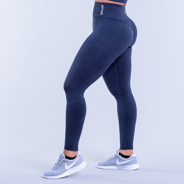 Leggings Dfyne Valkyrie Acid Wash Femme Grise | 71954-VWJU