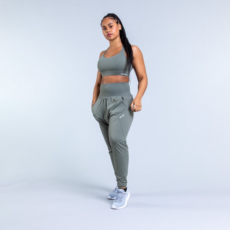 Pantalon Dfyne Origin Harem Tapered Fit Femme Vert | 38027-ALIU