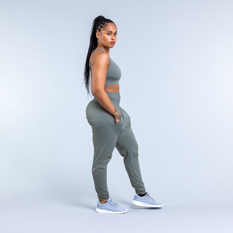 Pantalon Dfyne Origin Harem Tapered Fit Femme Vert | 38027-ALIU
