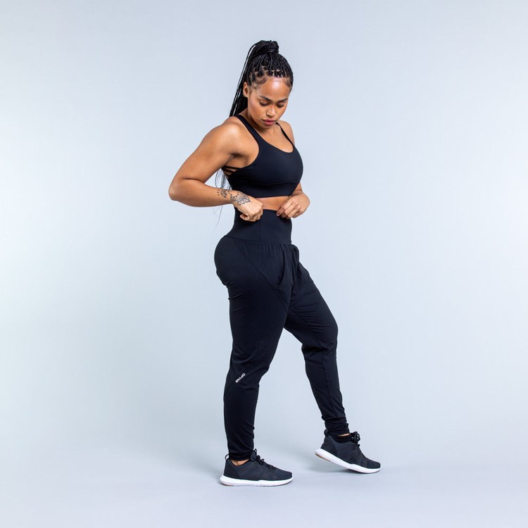 Pantalon Dfyne Origin Harem Tapered Fit Femme Noir | 54783-AWMU