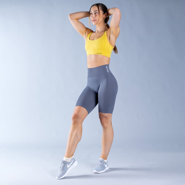 Shorts Dfyne Dynamic Femme Grise Foncé | 62890-LWPC