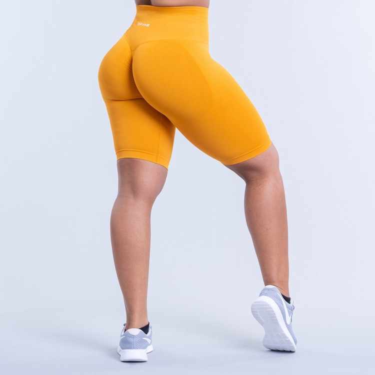 Shorts Dfyne Dynamic Femme Moutarde Jaune | 80546-UZVI