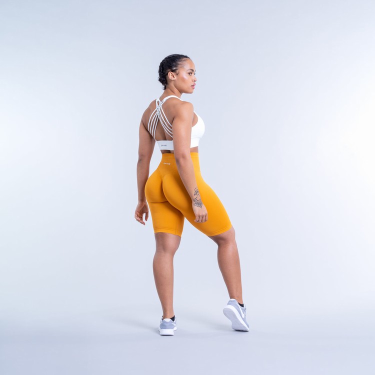 Shorts Dfyne Dynamic Femme Moutarde Jaune | 80546-UZVI
