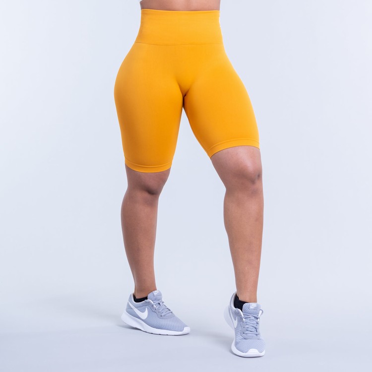 Shorts Dfyne Dynamic Femme Moutarde Jaune | 80546-UZVI