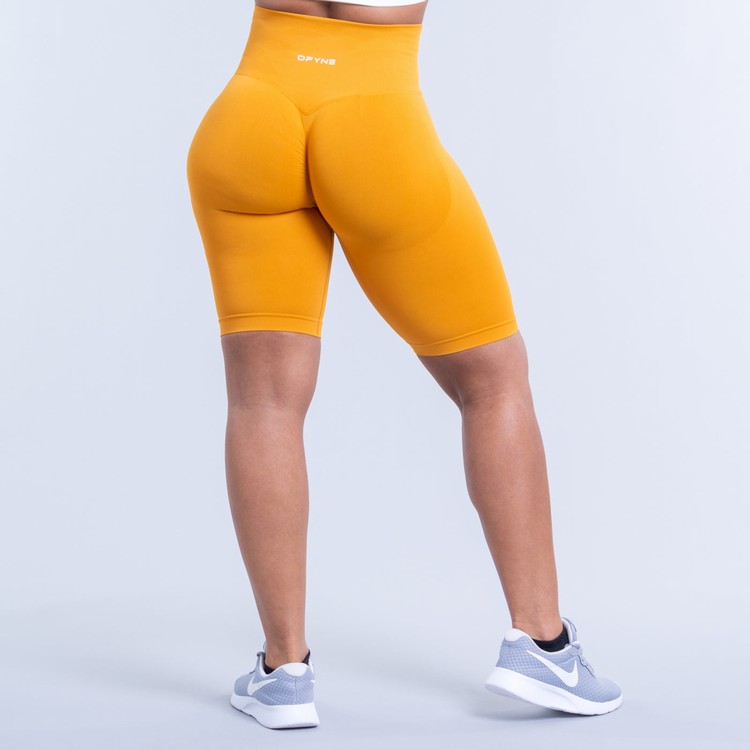 Shorts Dfyne Dynamic Femme Moutarde Jaune | 80546-UZVI