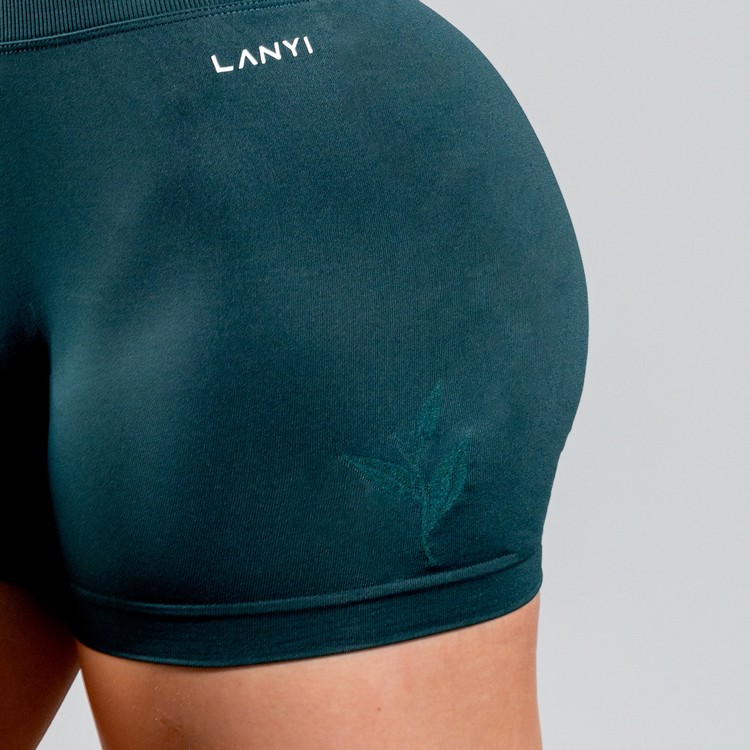 Shorts Dfyne Lanyi Edit | 4.5' Femme Turquoise Vert | 36180-ZLOC