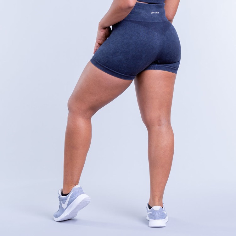 Shorts Dfyne Valkyrie Acid Wash Femme Grise | 26384-ZJTF