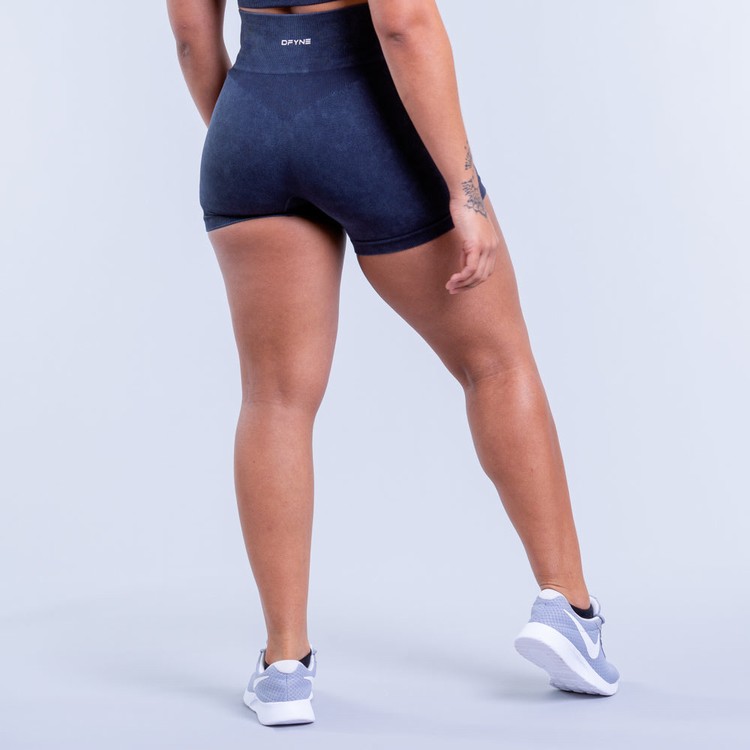Shorts Dfyne Valkyrie Acid Wash Femme Grise | 26384-ZJTF