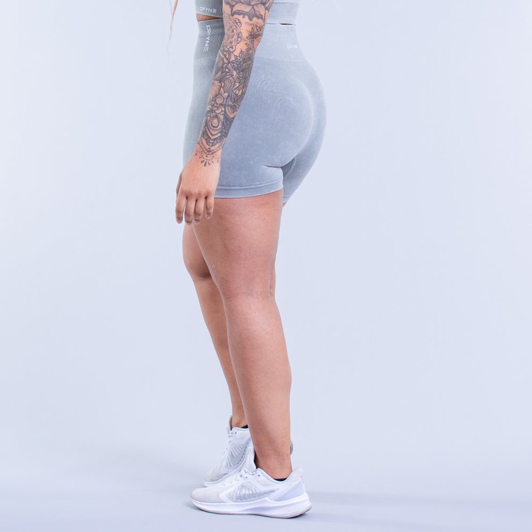 Shorts Dfyne Valkyrie Acid Wash Femme Vert | 87356-WOBU