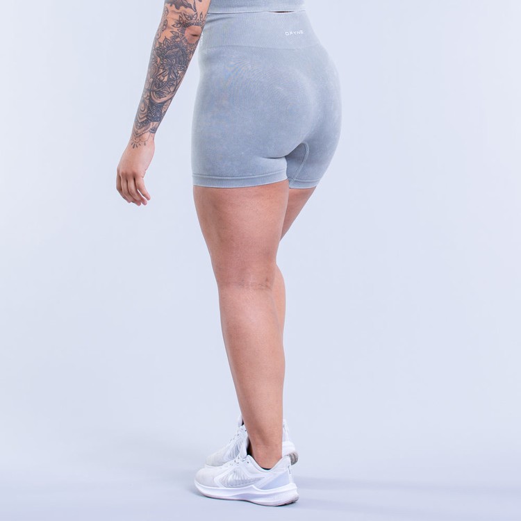 Shorts Dfyne Valkyrie Acid Wash Femme Vert | 87356-WOBU