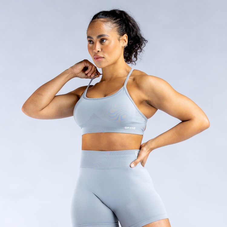 Soutien Gorge Sport Dfyne Dynamic Backless Femme Grise Clair | 70589-JAME