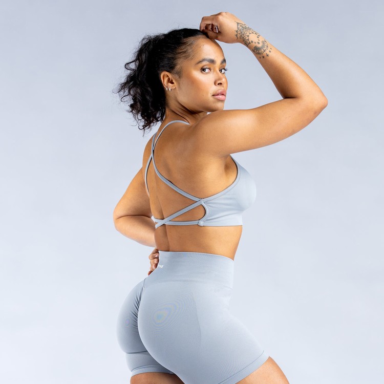 Soutien Gorge Sport Dfyne Dynamic Backless Femme Grise Clair | 70589-JAME