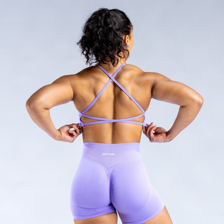 Soutien Gorge Sport Dfyne Dynamic Backless Femme Violette | 79283-LJVP