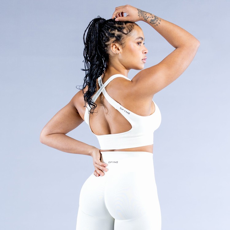 Soutien Gorge Sport Dfyne Dynamic Femme Blanche | 08514-PRGJ