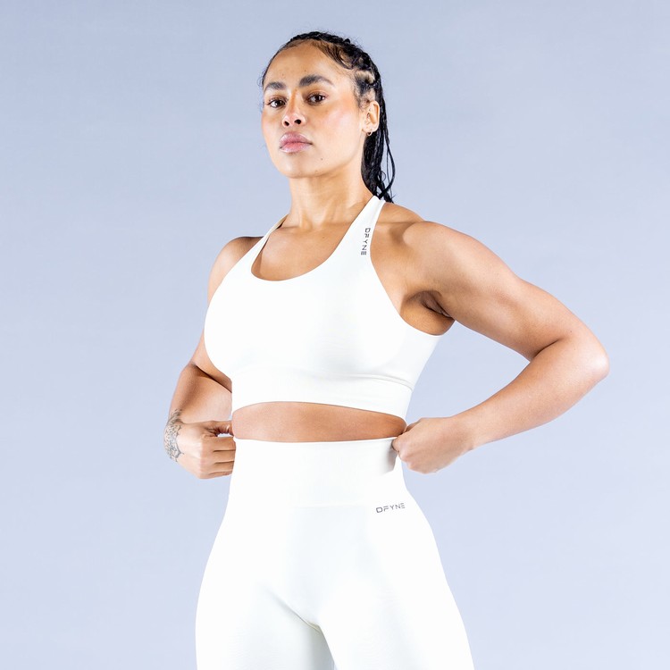 Soutien Gorge Sport Dfyne Dynamic Femme Blanche | 08514-PRGJ
