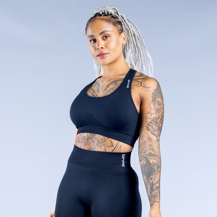 Soutien Gorge Sport Dfyne Dynamic Seamless Femme Noir | 13267-RKMJ