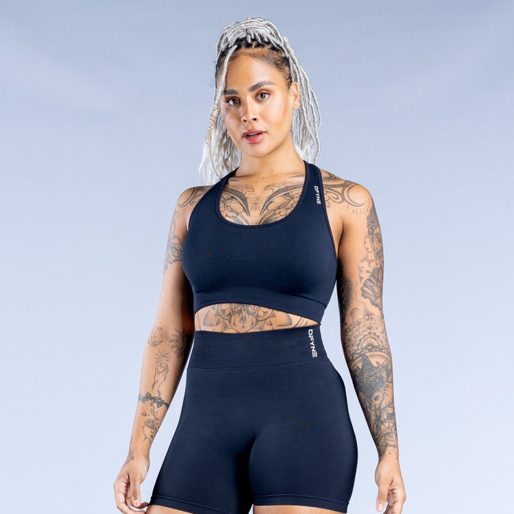 Soutien Gorge Sport Dfyne Dynamic Seamless Femme Noir | 13267-RKMJ
