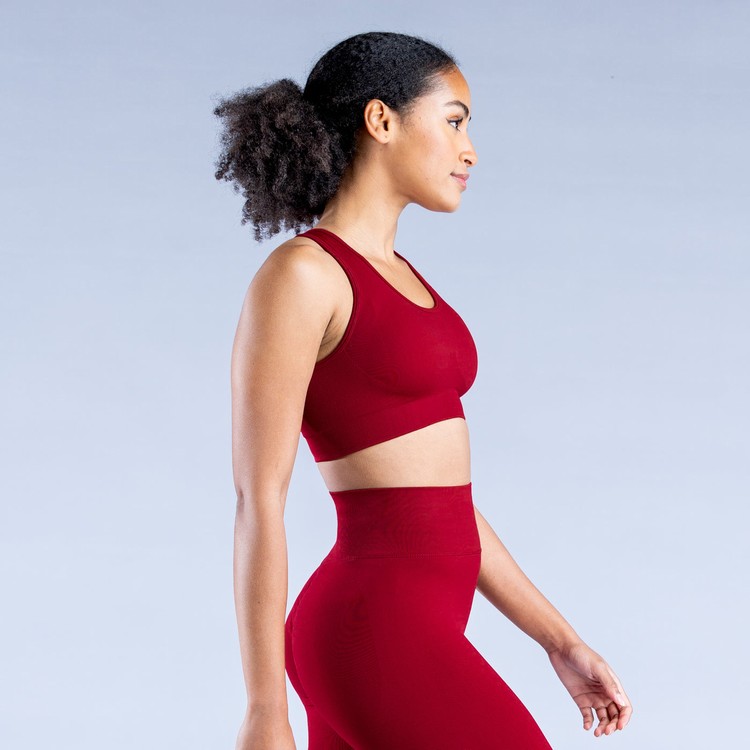 Soutien Gorge Sport Dfyne Dynamic Seamless Femme Rouge | 73025-LJTH