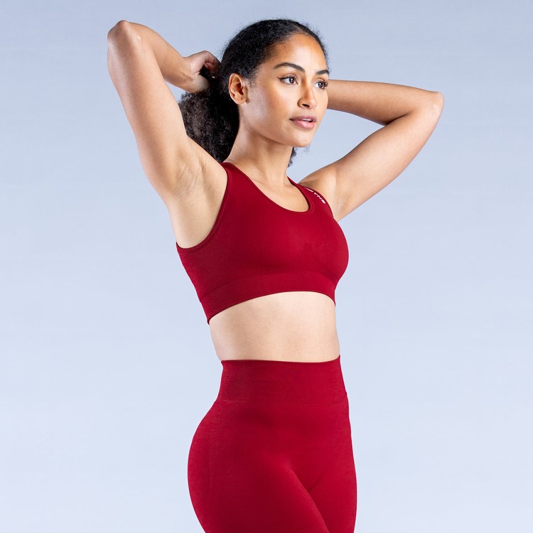 Soutien Gorge Sport Dfyne Dynamic Seamless Femme Rouge | 73025-LJTH
