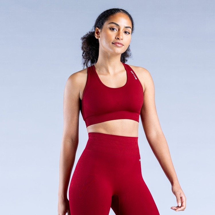 Soutien Gorge Sport Dfyne Dynamic Seamless Femme Rouge | 73025-LJTH