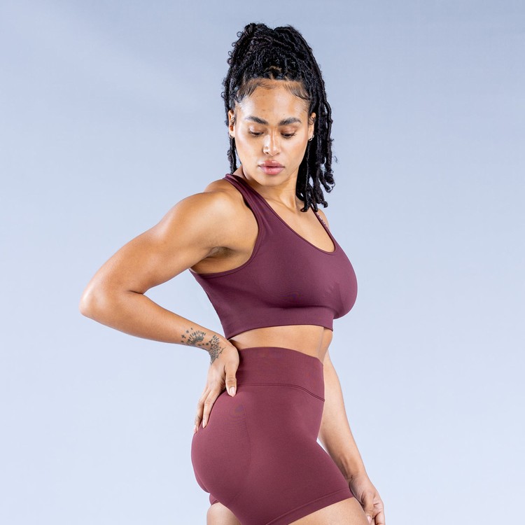 Soutien Gorge Sport Dfyne Dynamic Seamless Femme Bordeaux | 74085-TXFG
