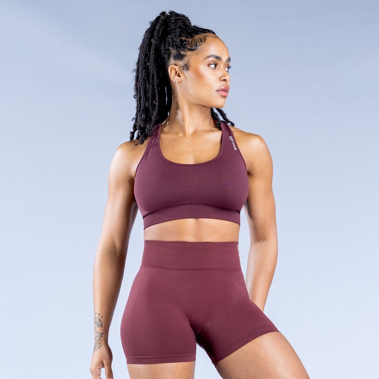 Soutien Gorge Sport Dfyne Dynamic Seamless Femme Bordeaux | 74085-TXFG