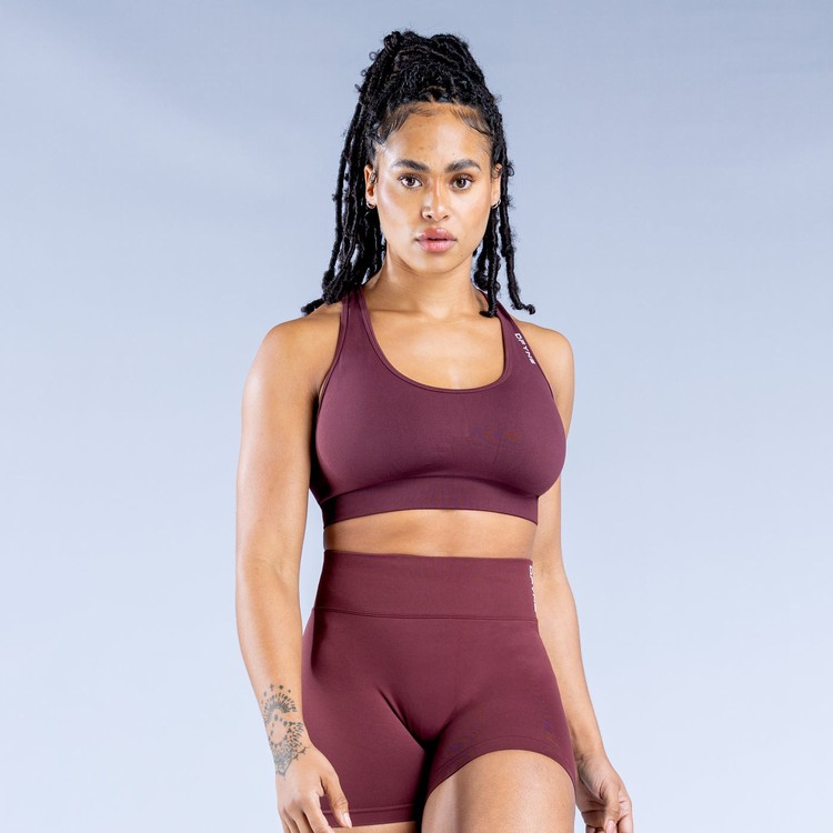 Soutien Gorge Sport Dfyne Dynamic Seamless Femme Bordeaux | 74085-TXFG