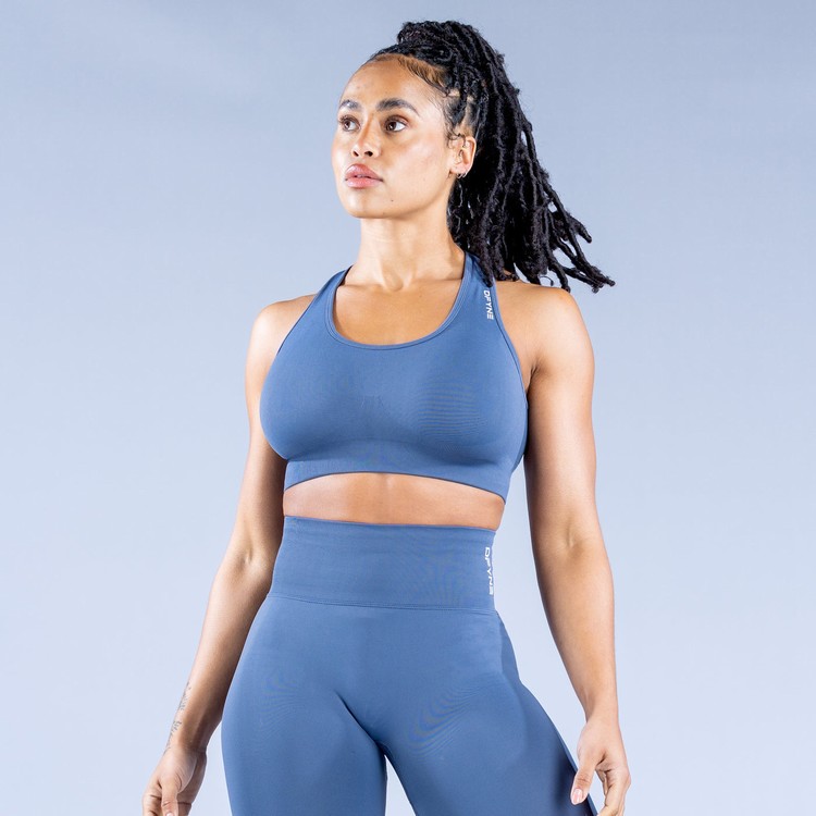 Soutien Gorge Sport Dfyne Dynamic Seamless Femme Bleu Foncé | 91805-FIWL