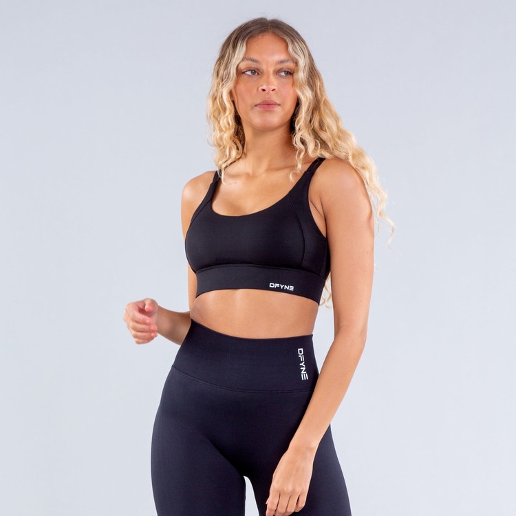 Soutien Gorge Sport Dfyne Origin High-Support Femme Noir | 08569-HGXD