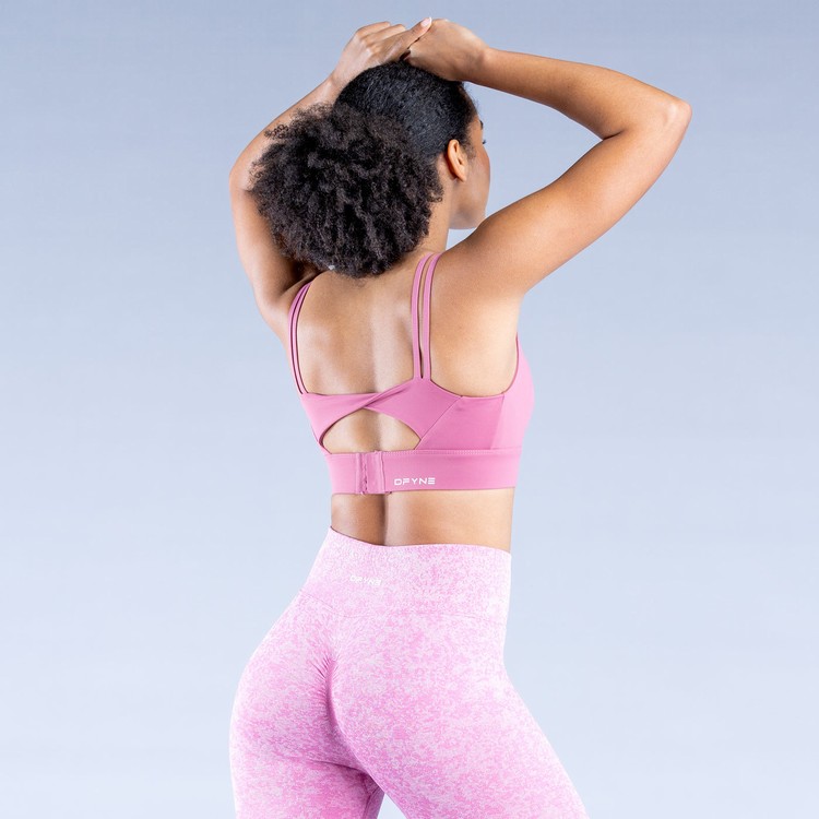 Soutien Gorge Sport Dfyne Origin High-Support Femme Rose Foncé | 36518-FSBR