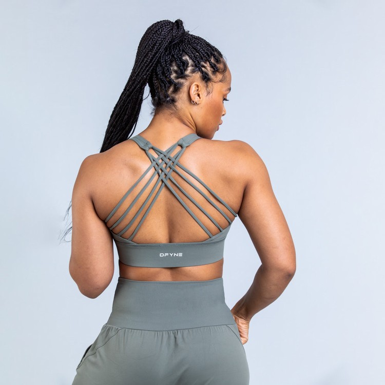 Soutien Gorge Sport Dfyne Origin Medium-Support Femme Vert | 05276-DPXQ