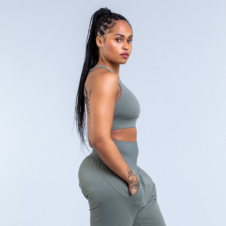 Soutien Gorge Sport Dfyne Origin Medium-Support Femme Vert | 05276-DPXQ